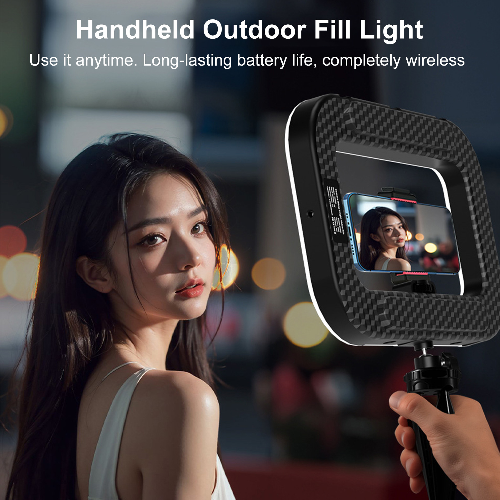 Photography Lighting Video - Rechargeable Cell Phone Light Handheld Phone