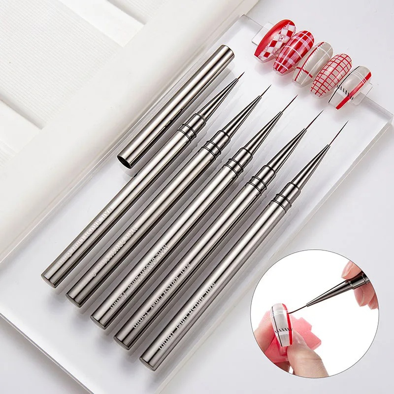 5pcs Nail Art Liner Brushes Se - Coloured Gel Set 评论和价格