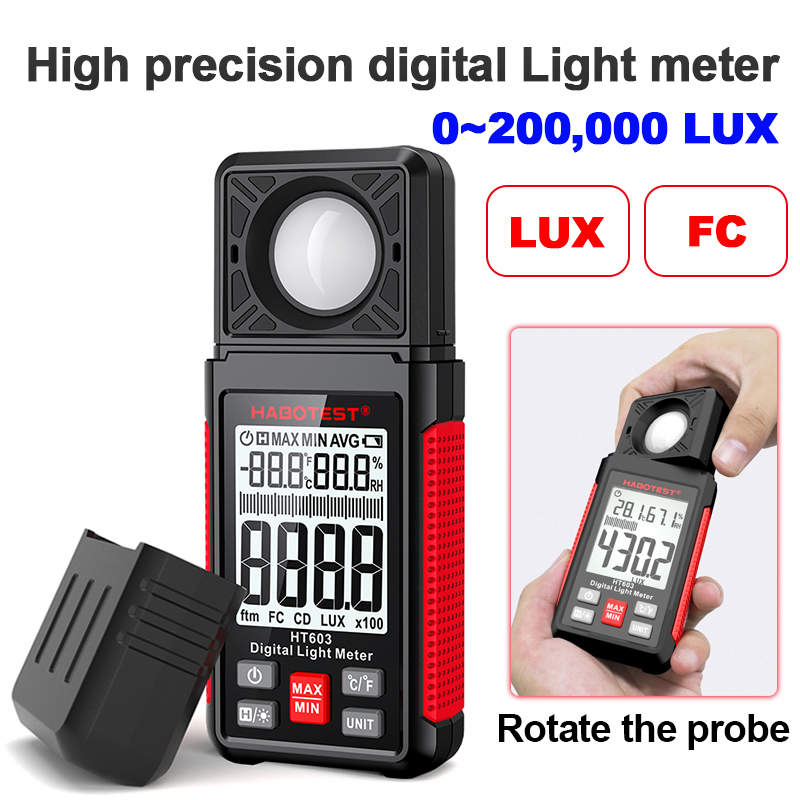HT603 Digital Lux Meter 0~200, - Photography Lighting For Indoor 评论和价格