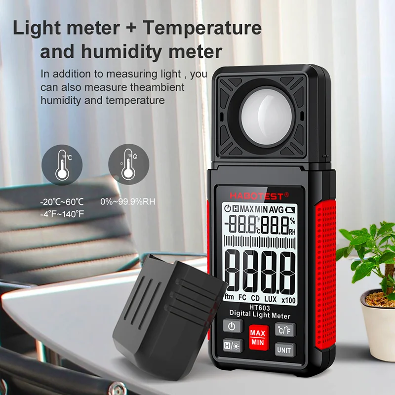 HT603 Digital Lux Meter 0~200, - Photography Lighting For Indoor 评论和价格