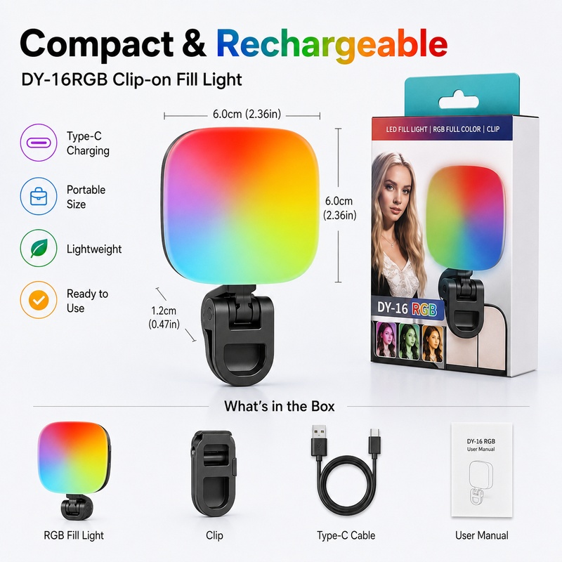 Portable RGB LED Fill Light Po - Photography Lighting Rgb 评论和价格