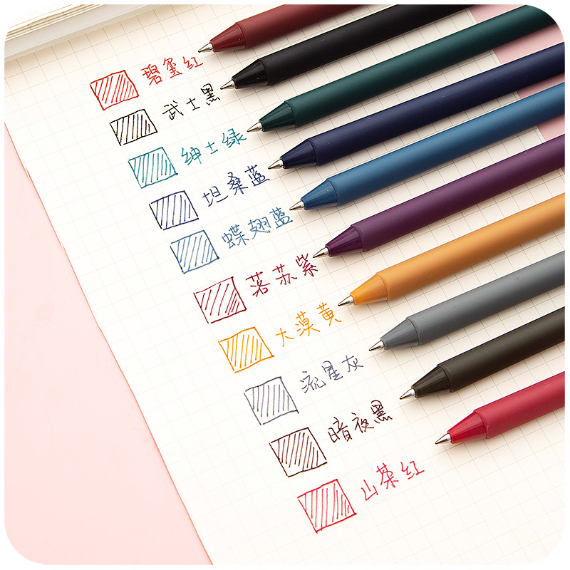 5pcs Retro Color Pen Set Trian - Coloured Gel Set 评论和价格