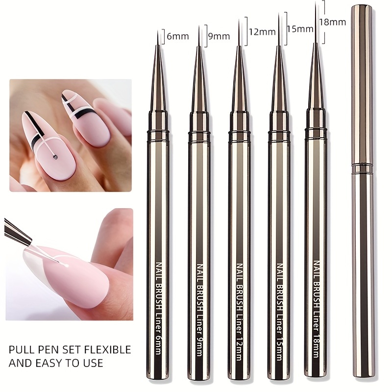 5PCS Nail Art Liner Brushes Ha - Coloured Gel Set 评论和价格