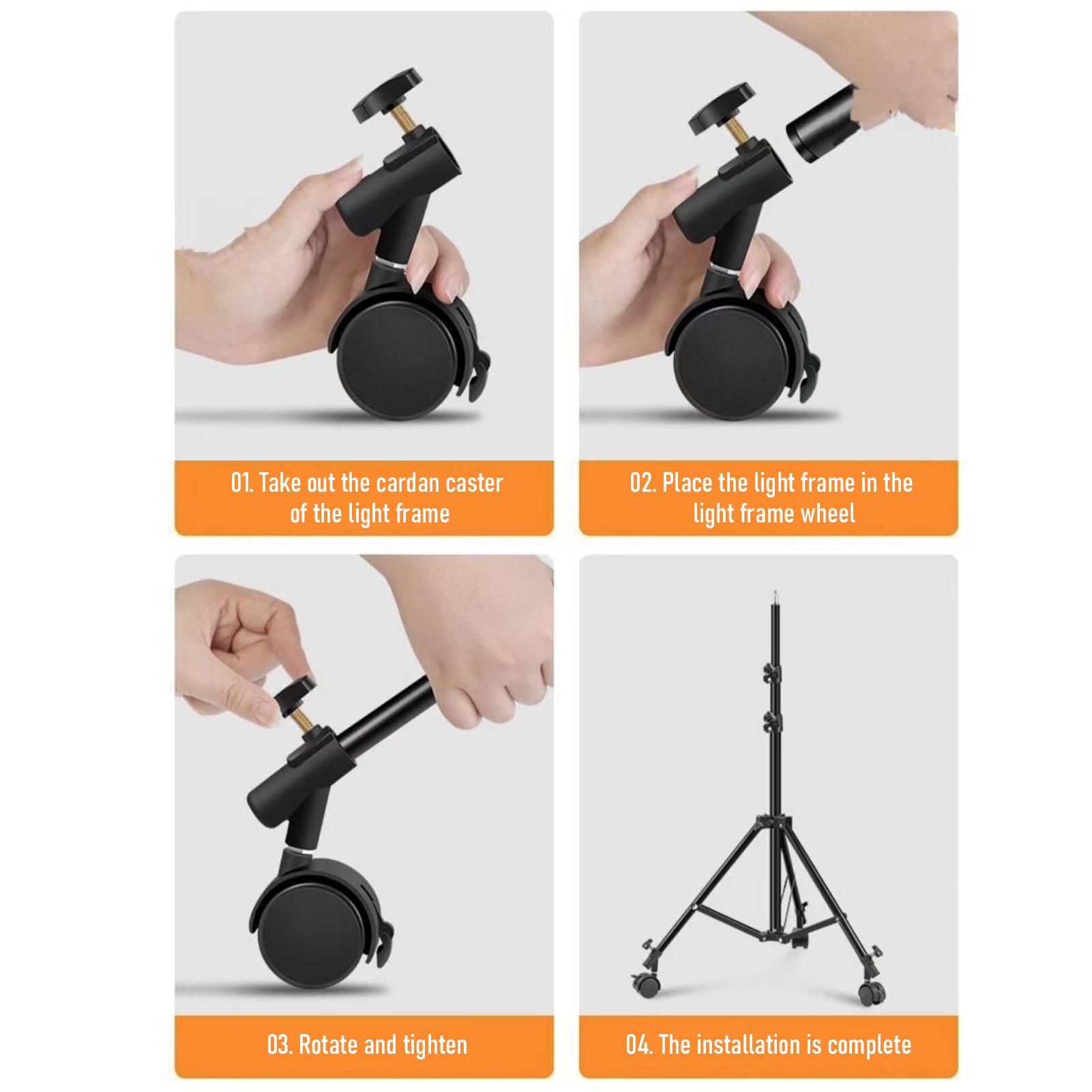 3pcs/set Flexible  Casters Whe - Photography Lighting Tools 评论和价格